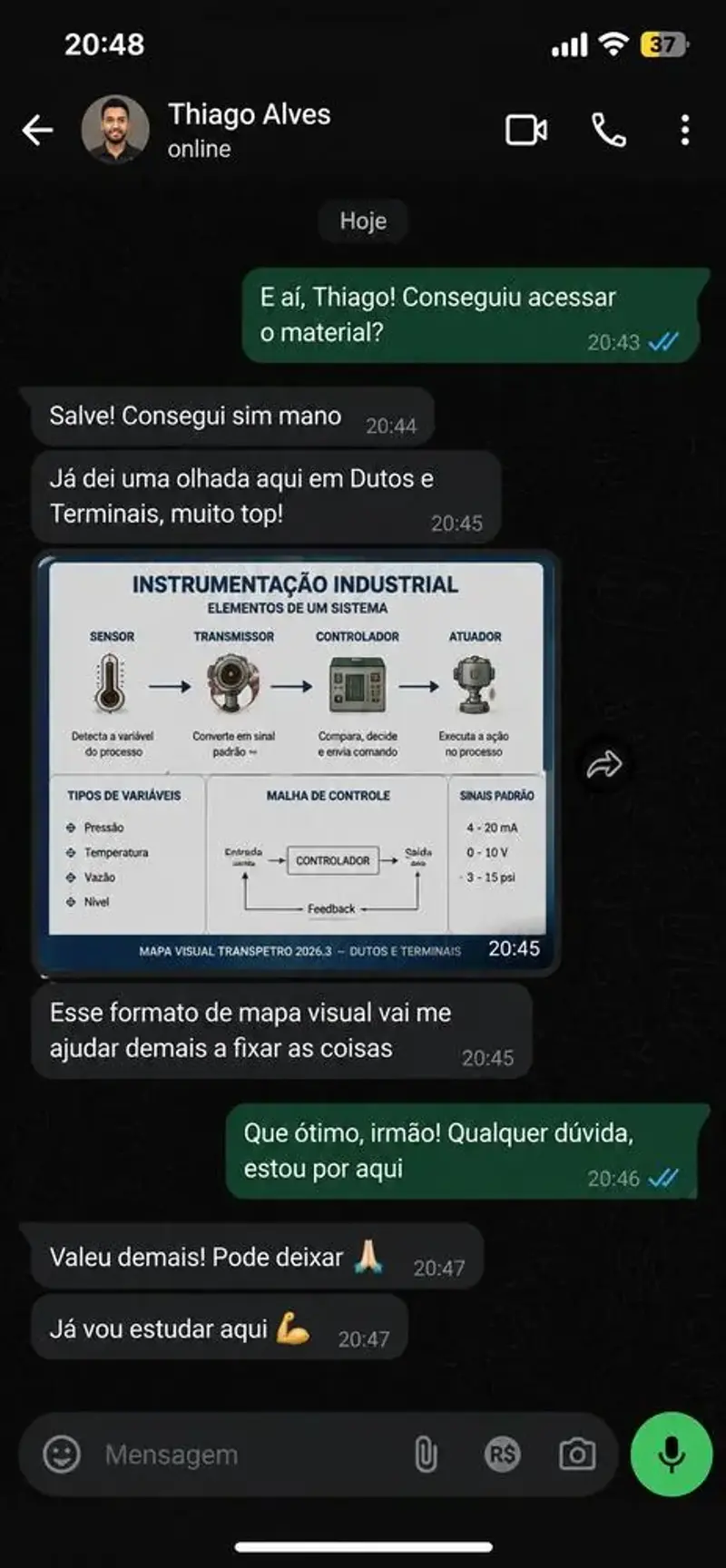 Feedback de aluno 1